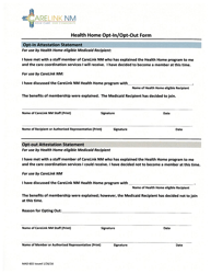 Form MAD602 Health Home Opt-In/Opt-Out Form - New Mexico, Page 2