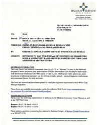 Form MAD378 Icf/Iid and Developmental Disabilities Home &amp; Community Based Services Waiver Long Term Care Medical Assessment Abstract - New Mexico