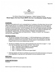 Form MAD617 Bisf Service Coordination Intake Packet - New Mexico, Page 3