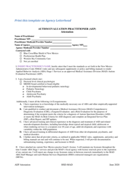 Autism Evaluation Practitioner (Aep) Attestation Template - New Mexico