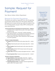 Sample Request for Payment - New Mexico, Page 2