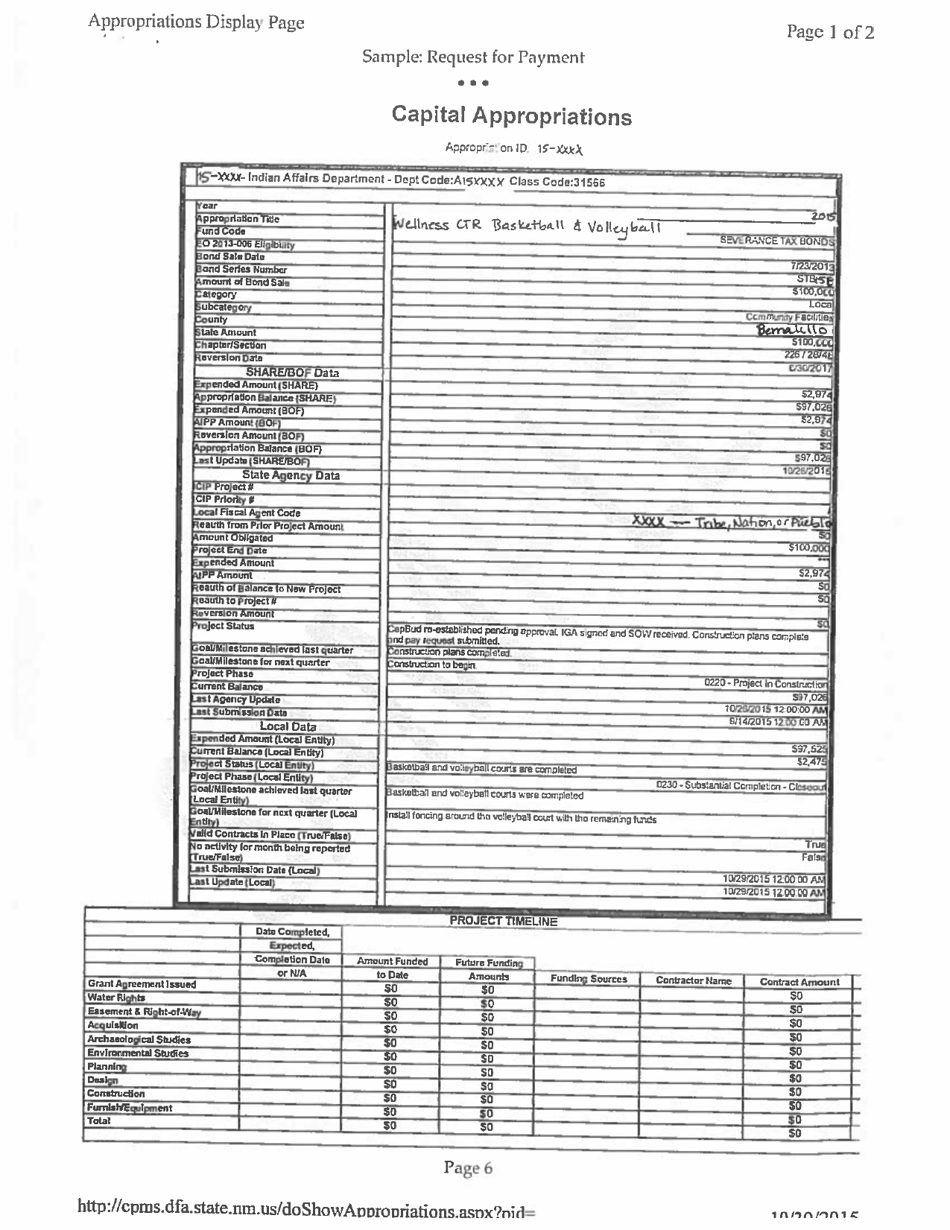 Sample Request for Payment - New Mexico, Page 7