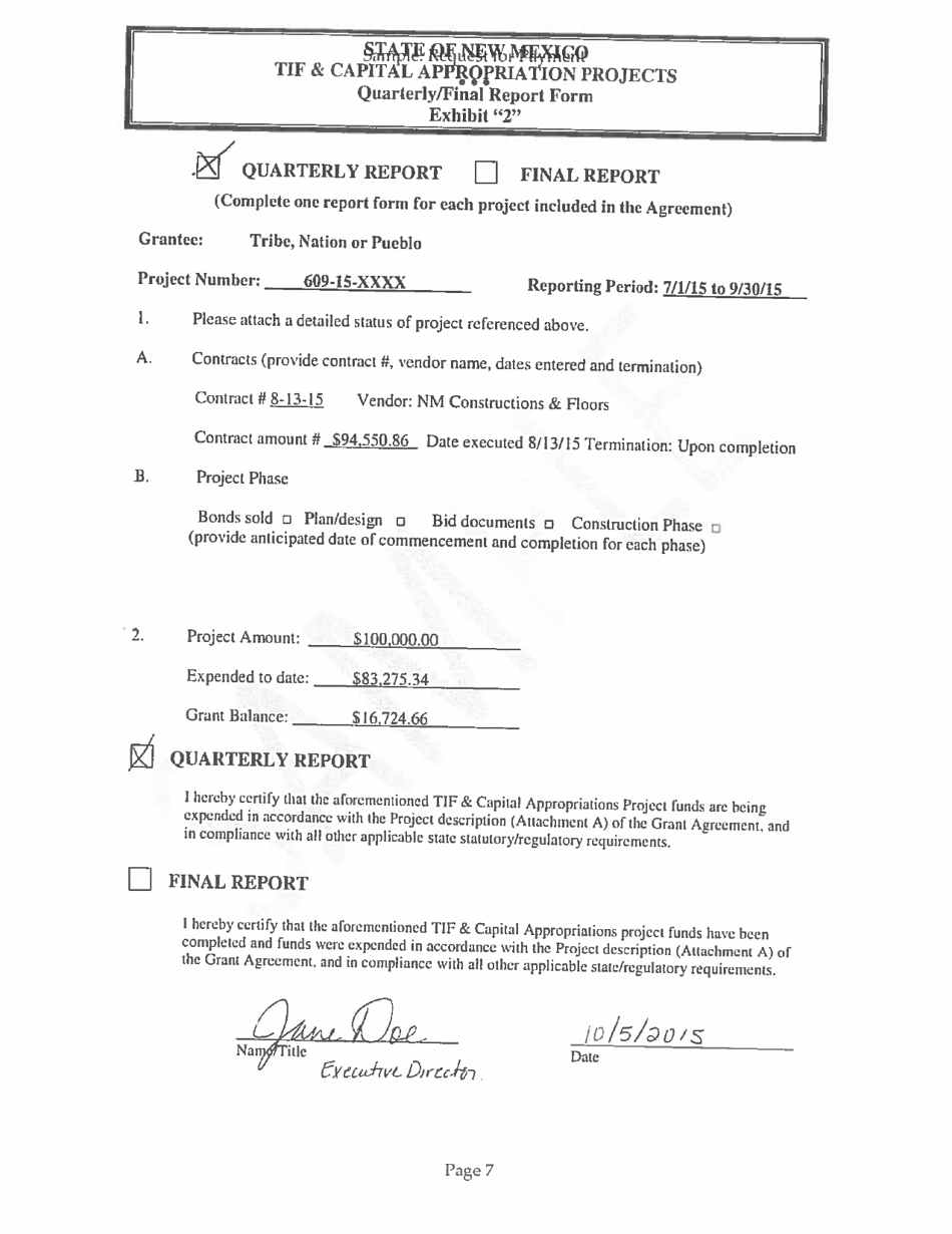 Sample Request for Payment - New Mexico, Page 8