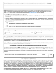 Form FSI-303 Application for Food Processing Establishment License - Article 20-c - New York, Page 2