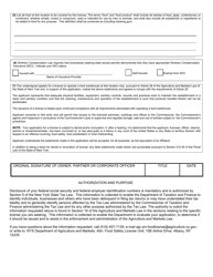Form FSI302A Application for Food Warehouse License - Article 28-d - New York, Page 2