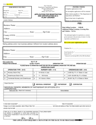 Form PI-69 Application for Registration and Certification as a Plant Grower - New York