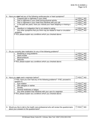 Form EHS-701.8 Agency Requesting Medical Assessment for Respirator Use - New York, Page 4