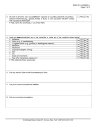 Form EHS-701.8 Agency Requesting Medical Assessment for Respirator Use - New York, Page 7