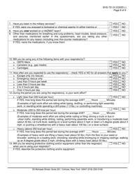 Form EHS-701.8 Agency Requesting Medical Assessment for Respirator Use - New York, Page 8