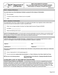 Form EBD-543 Authorization for Release of Health Information - New York State Health Insurance Program (Nyship) - New York, Page 2