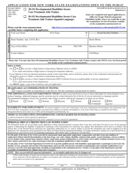 Document preview: Form NYS-APP-4 #20-151 (NYS-APP-4 #20-152) Application for New York State Examinations Open to the Public - New York
