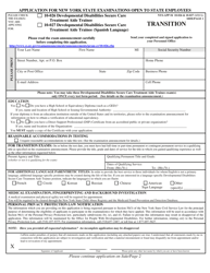 Form NYS-APP-4 #10-026 (NYS-APP-4 #10-027) Application for New York State Examinations Open to State Employees - New York