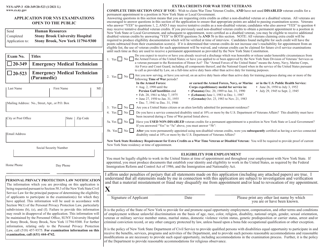 Document preview: Form NYS-APP-3 #20-349 (NYS-APP-3 #20-523) Application for NYS Examinations Open to the Public - New York