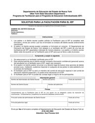 Document preview: Solicitud Para La Facilitacion Para El Iep - New York (Spanish)