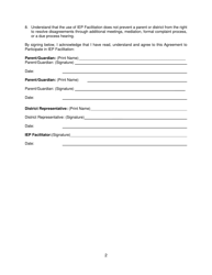 Agreement to Participate in Iep Facilitation - New York, Page 2