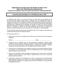 Acuerdo Para Participar En La Facilitacion Para El Iep - New York (Spanish)