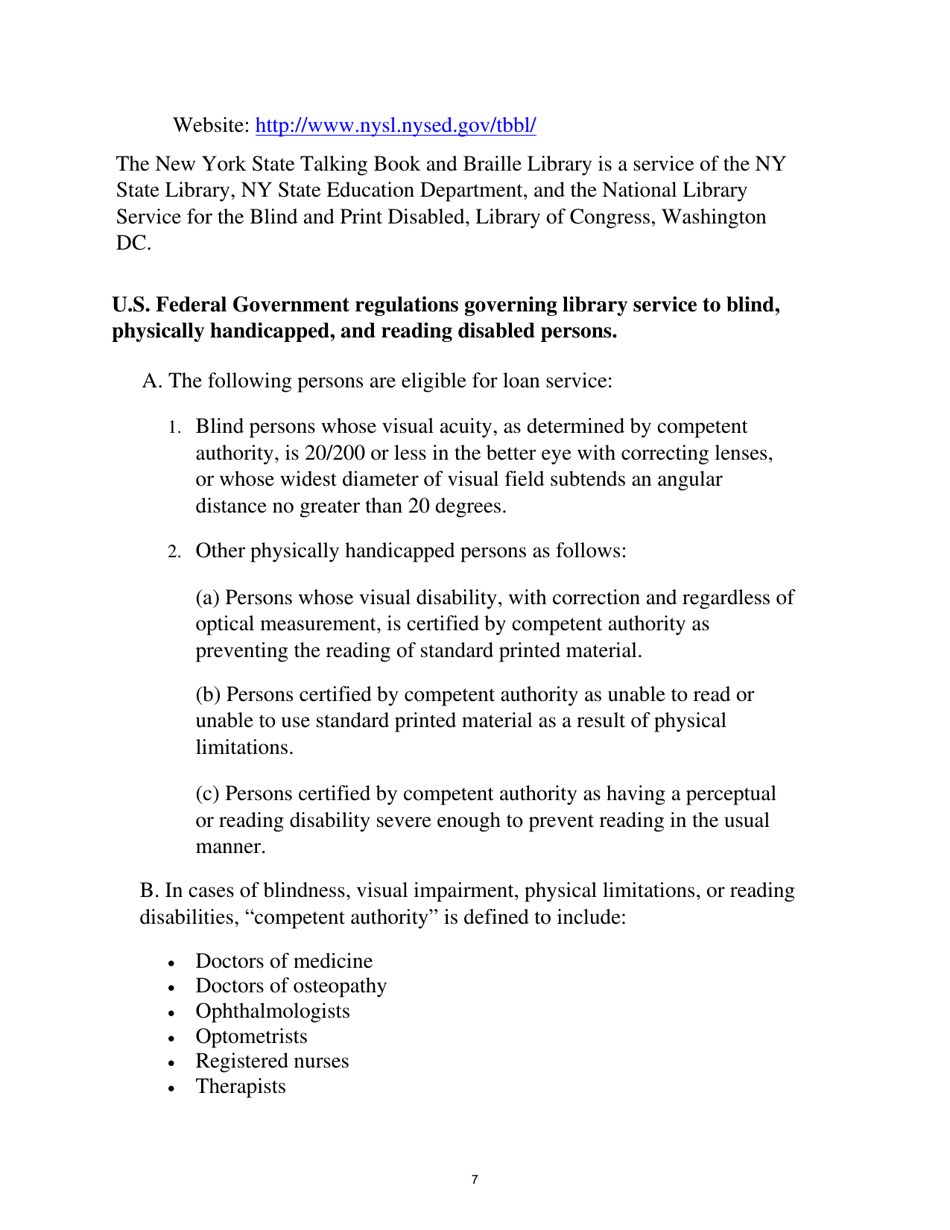 Application Form for Free Library Service: Adults - New York, Page 7