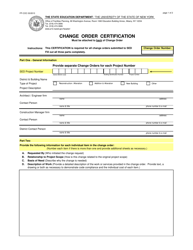 Form FP-COC Change Order Certification - New York