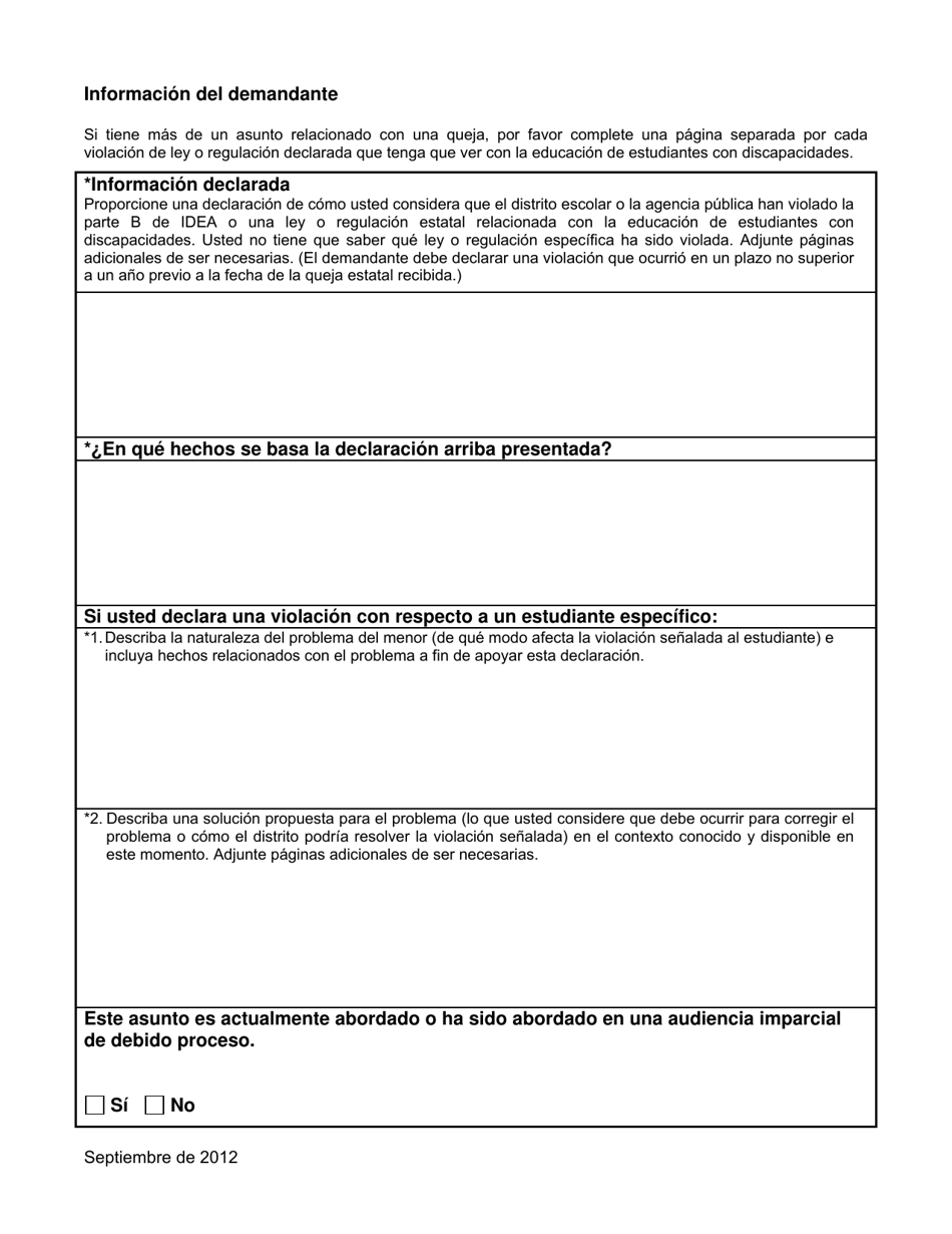 Formulario De Queja Estatal Del Estado De Nueva York - New York, Page 5