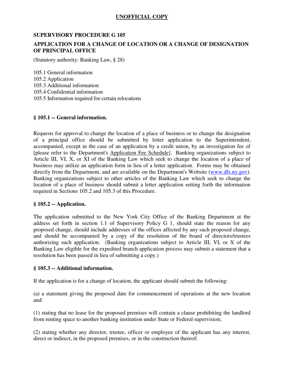 Application for Permission to Change the Location of Branch / Principal Office - New York, Page 4