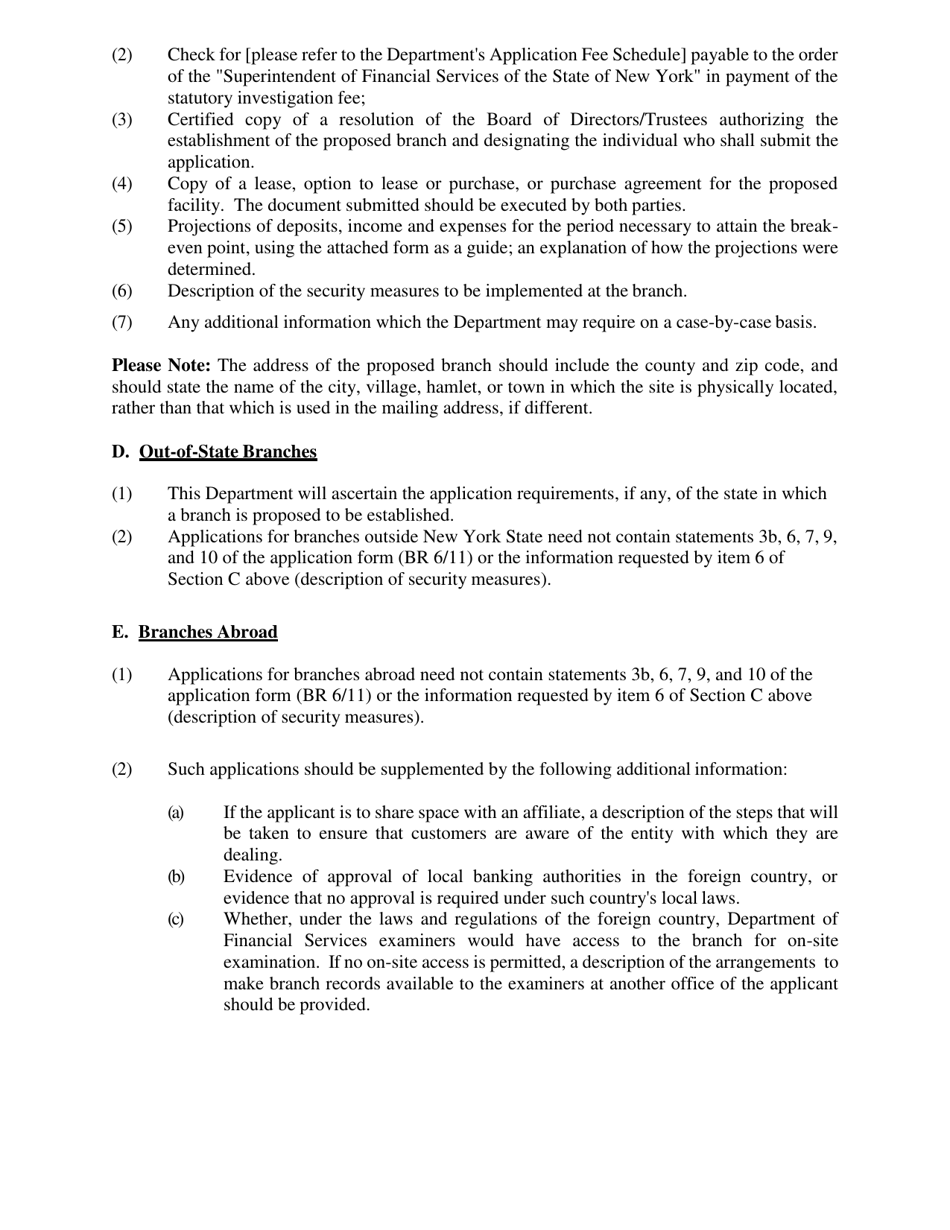 Application for Permission to Open and Occupy a Branch Office - New York, Page 4