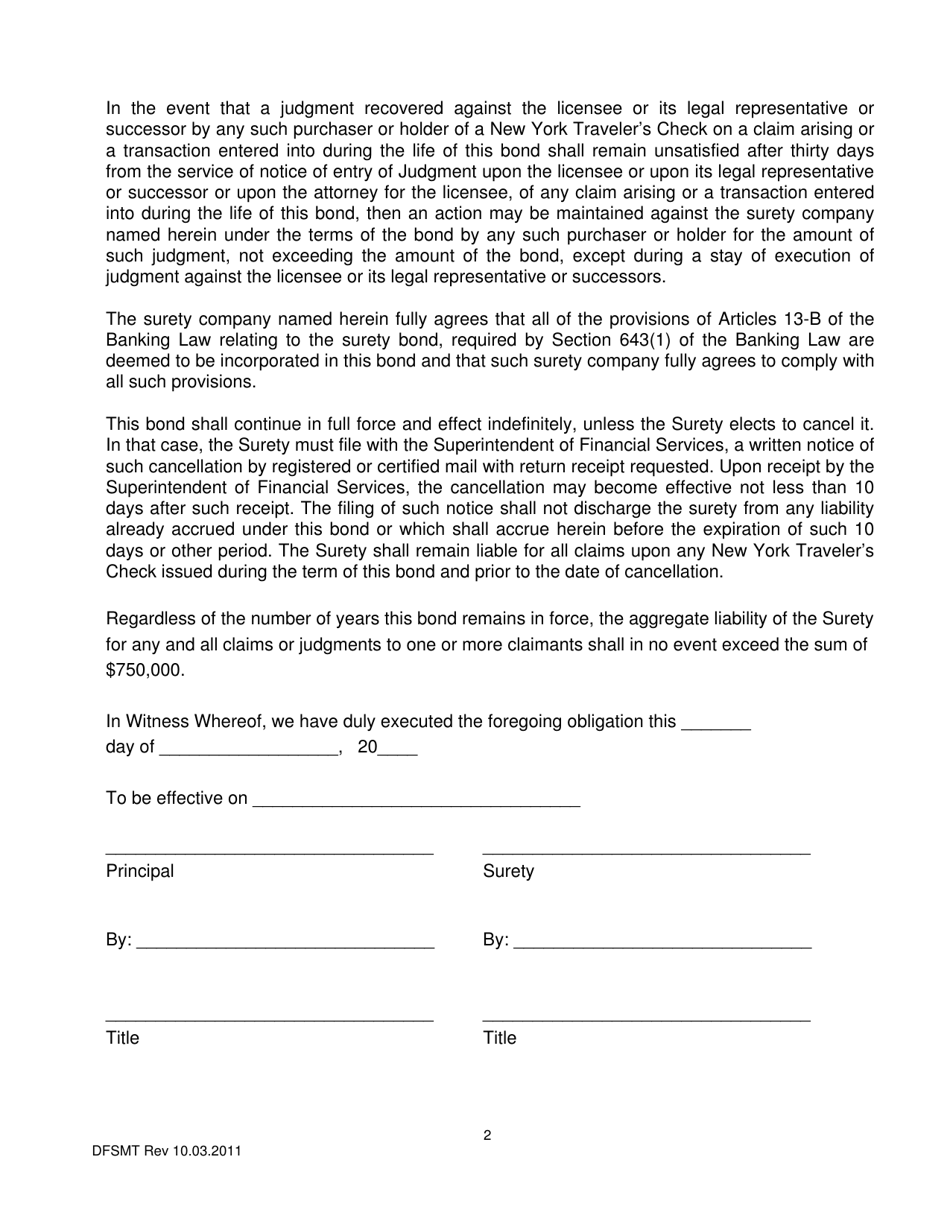 Bond - New York Travelers Checks - New York, Page 2