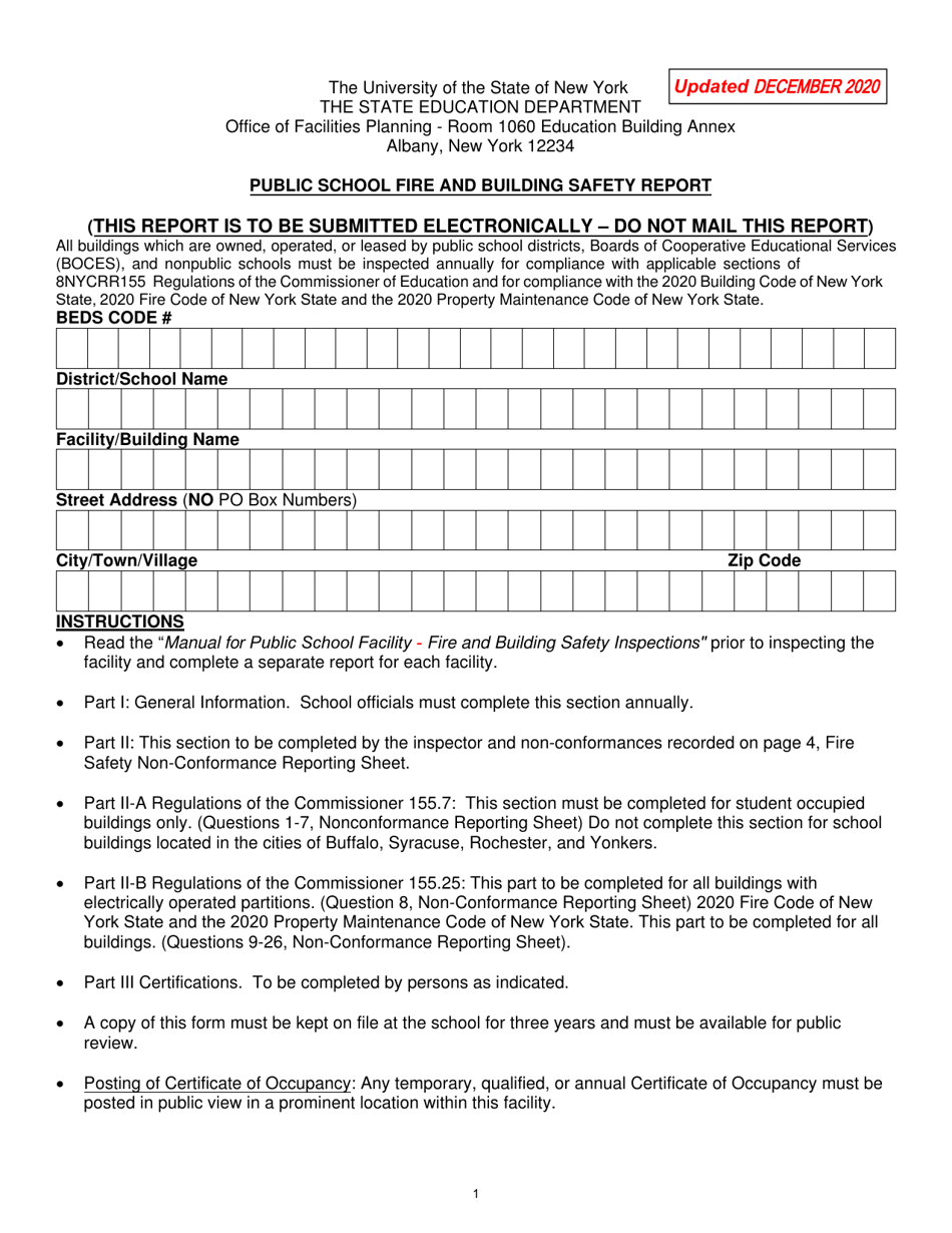 Public School Fire and Building Safety Report - New York, Page 1