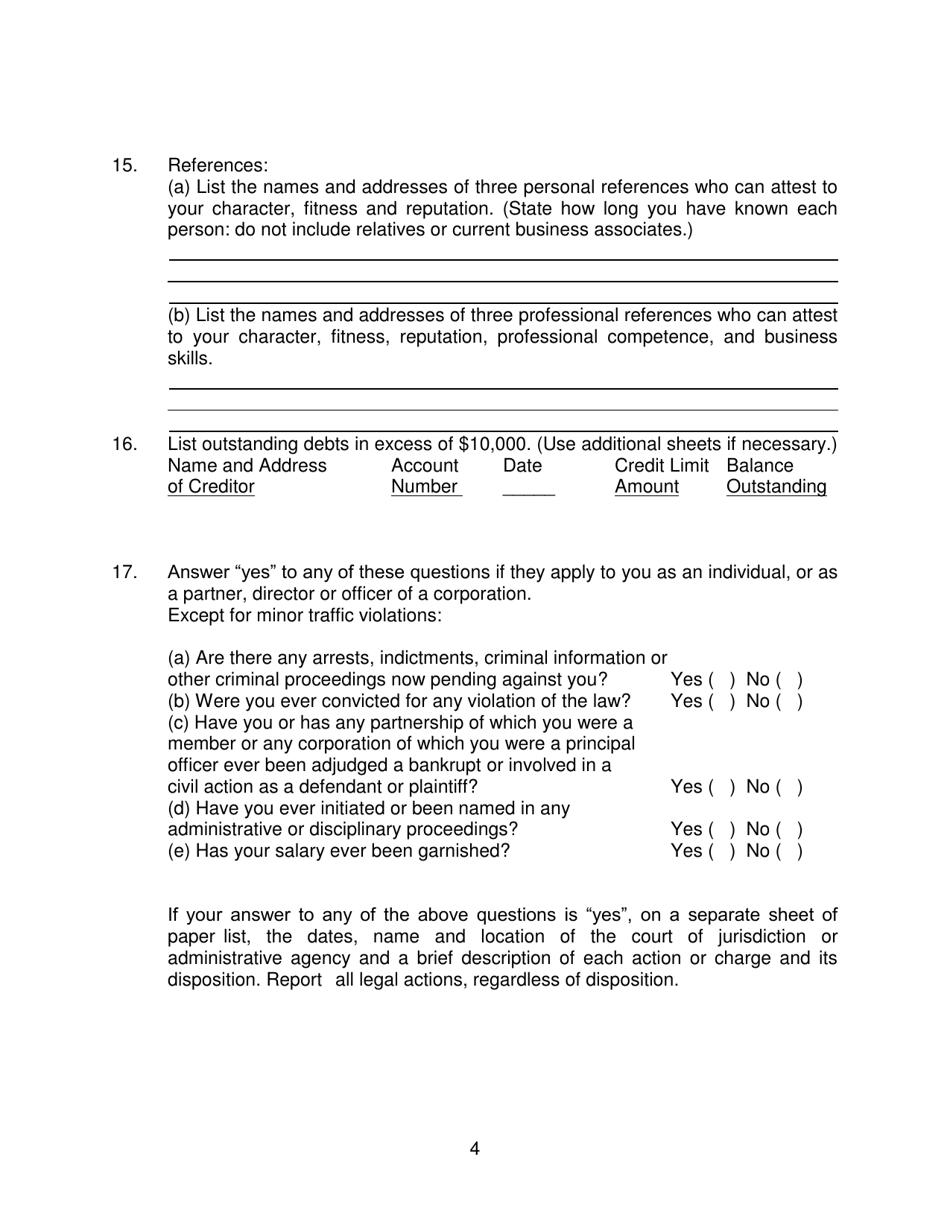 Form FB102 Annex A Personal Questionnaire - New York, Page 4