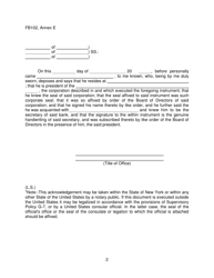 Form FB102 Annex E Appointment of Superintendent of Financial Services as True and Lawful Attorney - New York, Page 2