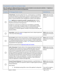 Ny Mortgage Banker License New Application Checklist (Company) - New York, Page 11