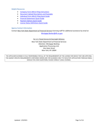 Ny Mortgage Banker License New Application Checklist (Company) - New York, Page 3