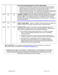 Mortgage Banker Company Amendment Instructions - New York, Page 12