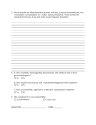 Americans With Disabilities Act Complaint Form - New York, Page 3