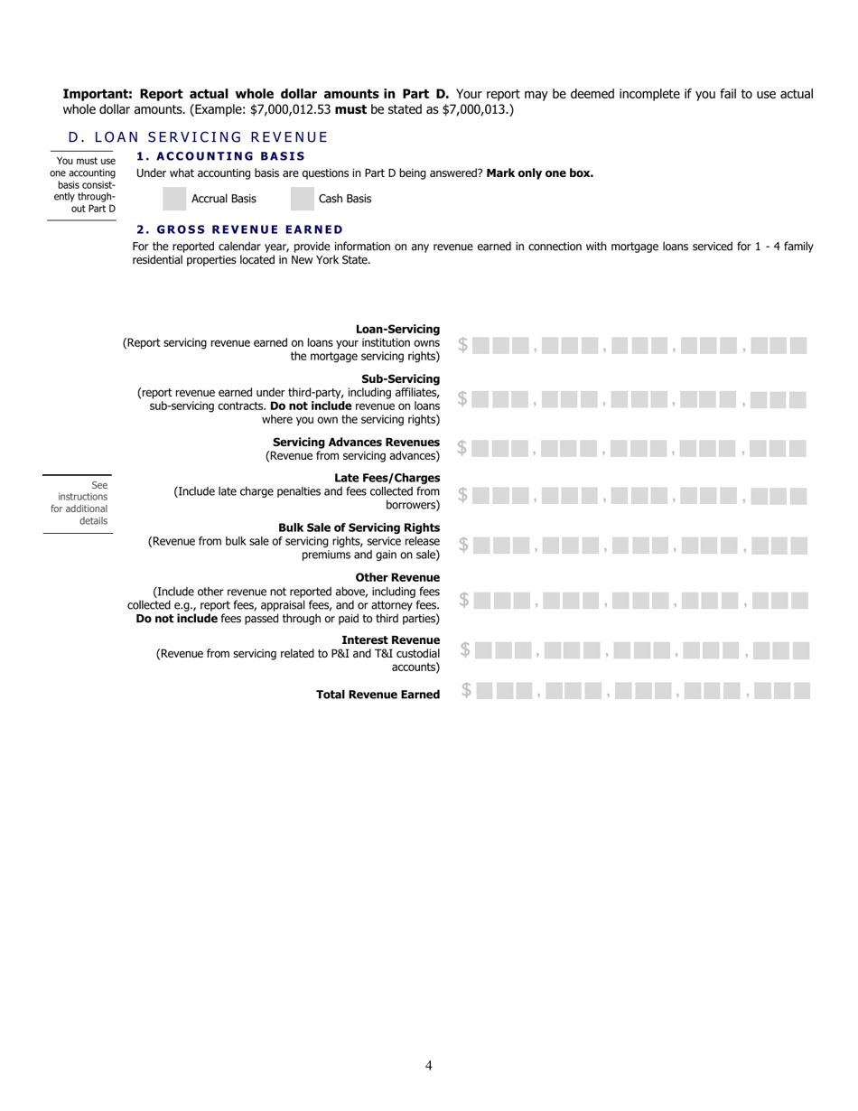 Mortgage Loan Servicer Volume of Servicing Report - New York, Page 4