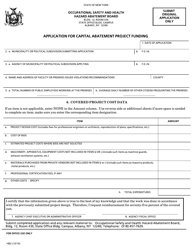 Form HB2 &quot;Application for Capital Abatement Project Funding&quot; - New York
