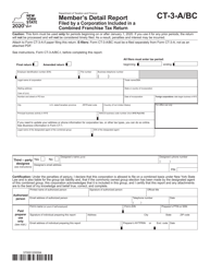 Form CT-3-A/BC Member&#039;s Detail Report - Filed by a Corporation Included in a Combined Franchise Tax Return - New York