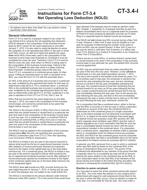 Form CT-3.4 2020 Printable Pdf