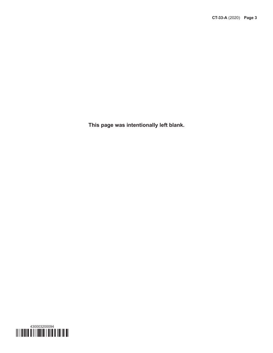 Form CT-33-A Life Insurance Corporation Combined Franchise Tax Return - New York, Page 3