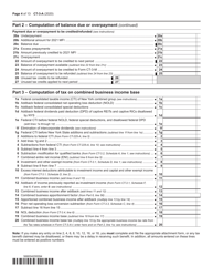 Form CT-3-A General Business Corporation Combined Franchise Tax Return - New York, Page 4