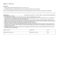 Form AU-12 Application for Credit or Refund of Sales or Use Tax - Qualified Empire Zone Enterprise (Qeze) - New York, Page 2