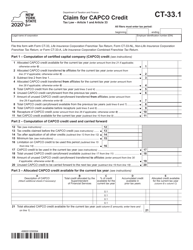 Document preview: Form CT-33.1 Claim for Capco Credit - New York