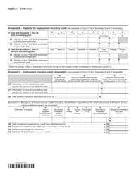 Form CT-46 Claim for Investment Tax Credit (Includes Employment Incentive Credit) - New York, Page 2