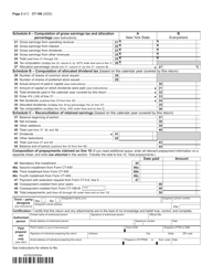 Form CT-186 Utility Corporation Franchise Tax Return for Continuing Section 186 Taxpayers Only (Certain Independent Power Producers) - New York, Page 2