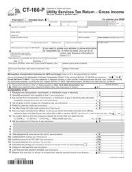 Document preview: Form CT-186-P Utility Services Tax Return - Gross Income - New York