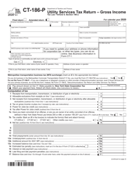 Form CT-186-P Utility Services Tax Return - Gross Income - New York