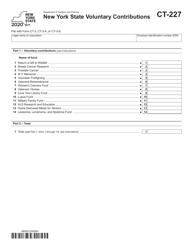 Form CT-227 New York State Voluntary Contributions - New York