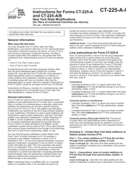 Document preview: Instructions for Form CT-225-A, CT-225-A/B - New York