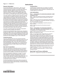 Form CT-246 Claim for Empire State Commercial Production Credit - New York, Page 2