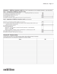 Form CT-604 Claim for Qeze Tax Reduction Credit - New York, Page 7