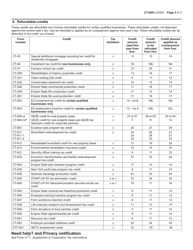 Instructions for Form CT-600 Ordering of Corporation Tax Credits - New York, Page 3